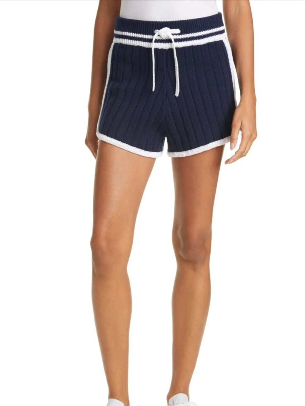 Rag & Bone Serena Merino Wool Blend Knit Shorts in Navy Size XS